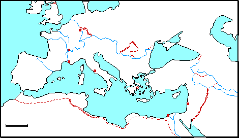carte de l'empire
          romain
